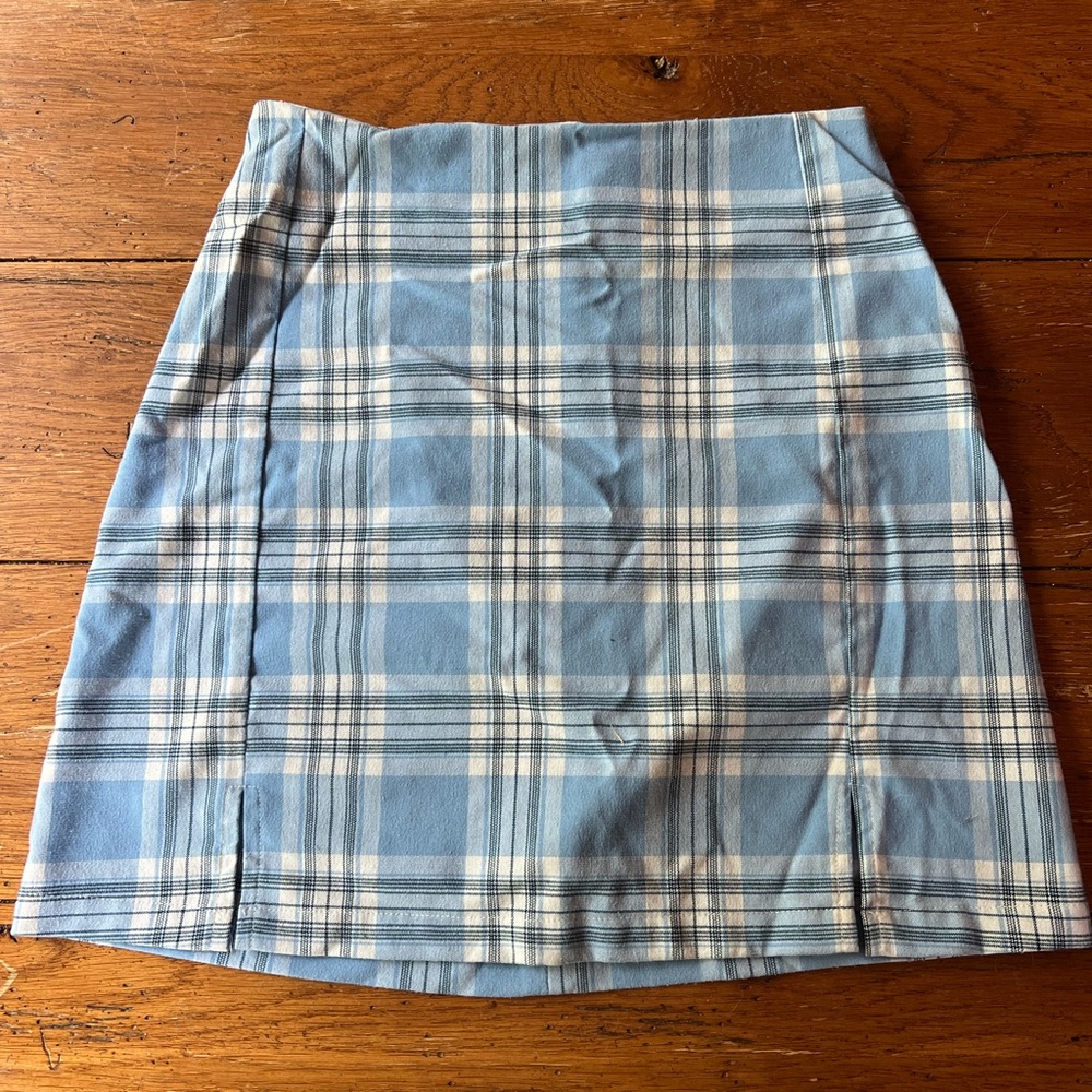 Brandy Melville Blue and White Mini Pencil Skirt